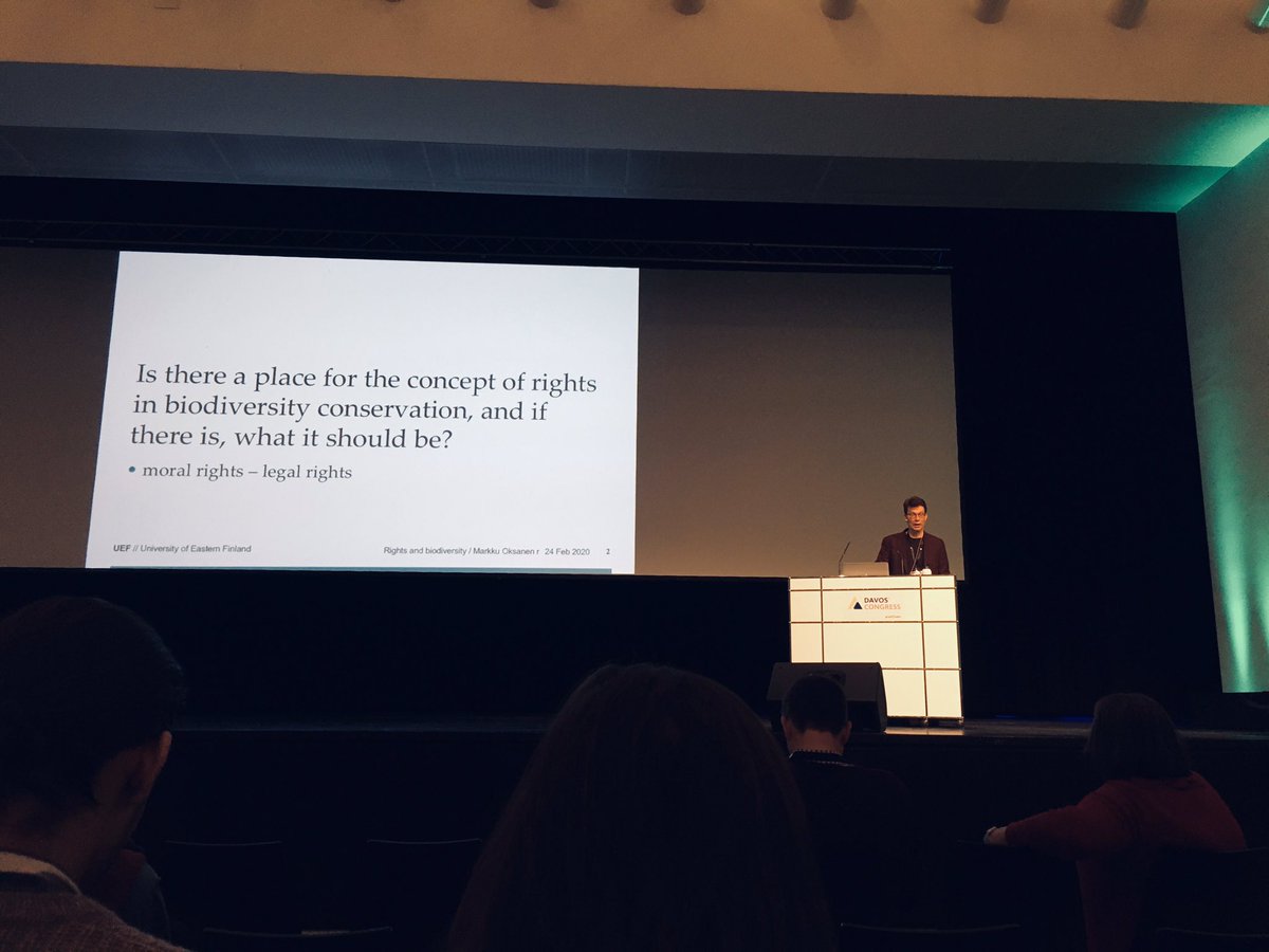 LinneaLuuppala's tweet photo. A fascinating start to the #WorldBiodiversityForum with Markku Oksanen talking about biodiversity and rights https://t.co/cxO6260jp1