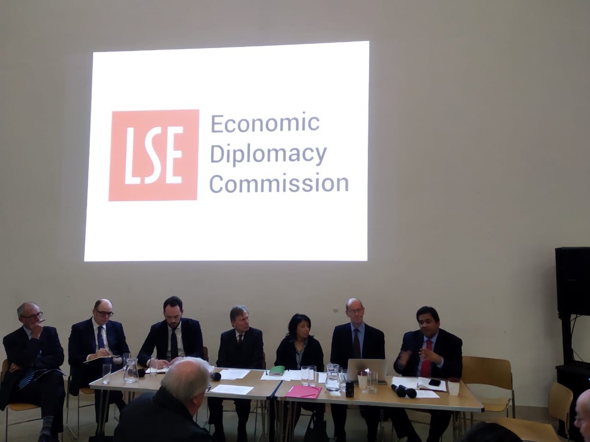 The LSE Economic Diplomacy Commission is having its inaugural session in London, with Baroness Kishwer Falkner and Professor Stephen Woolcock leading the evidence hearings. Read more about it at lse.ac.uk/ideas/projects…