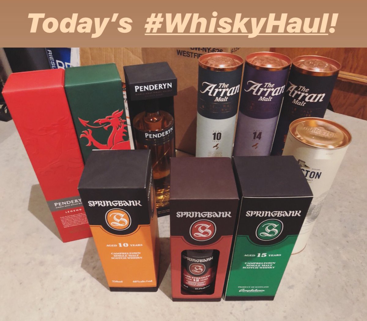CedarGlenWS's tweet photo. A heck of a #whiskyhaul for future flights. https://t.co/CLOuxqswZH
