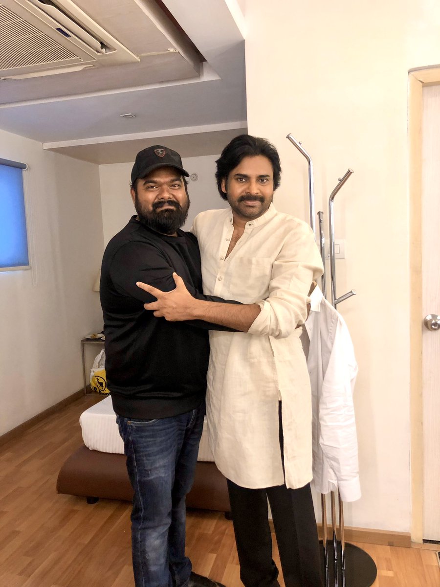 When the man, Powerstar @PawanKalyan garu congratulates for making Bheeshma, this is the high moment for our entire team and life time moment for me..🤩🙏🏻😁 Thank you @dilraju_svc sir for making this happen #BlockbusterBheeshma @actor_nithiin @iamRashmika @vamsi84 @SitharaEnts