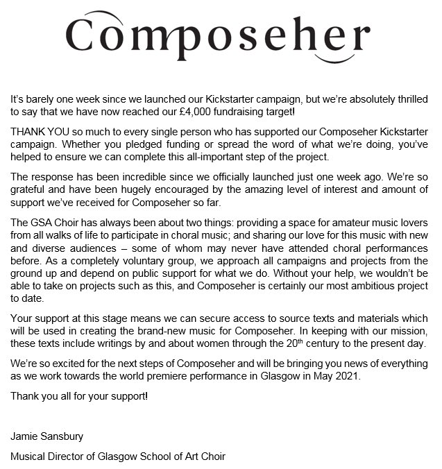 GSAChoir's tweet image. Speechless. Thank YOU #WomenInMusic #Composeher