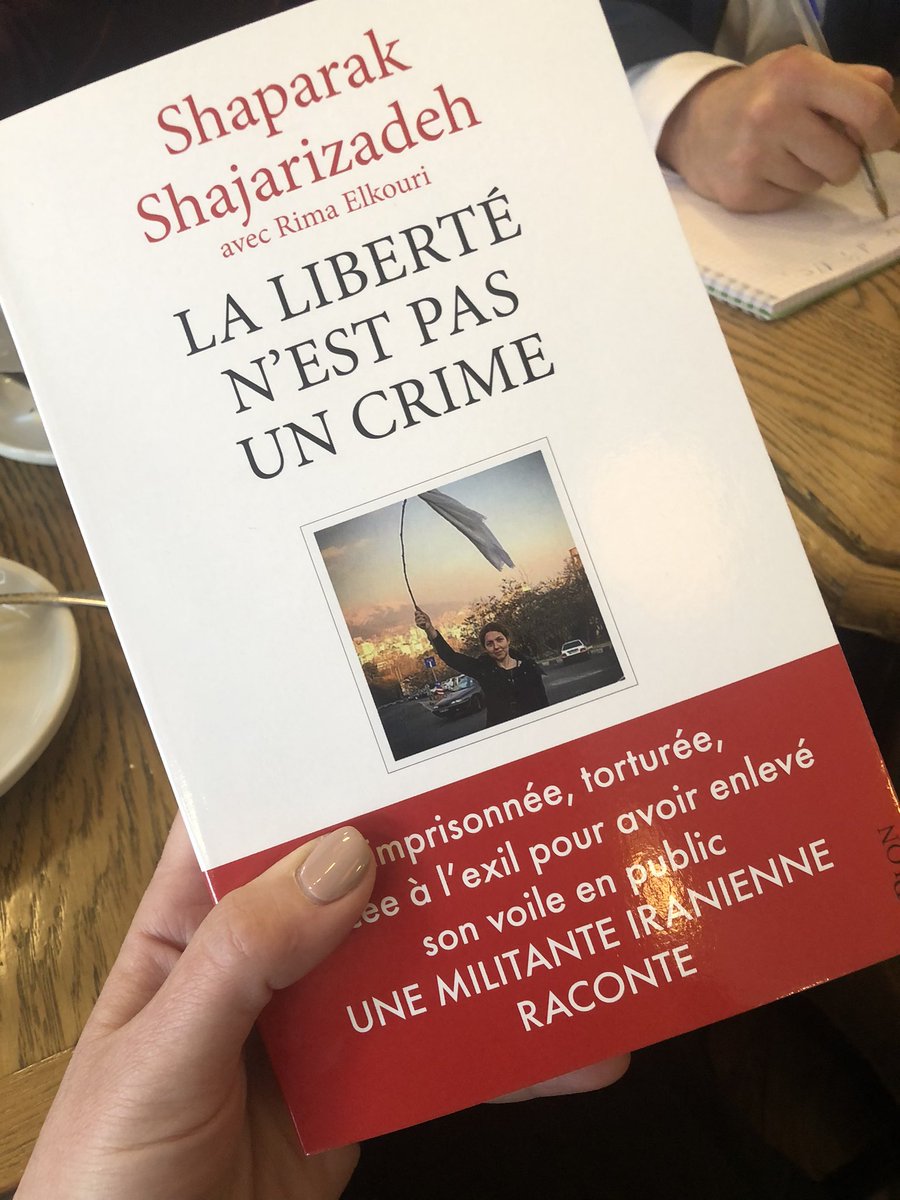 shaparakshjr's tweet photo. Interviewed with ELLE @FlaviePhilipon and @LePoint @arminarefi 
Having my book in my hand for the first time 
#LaLibertéŃestPasUnCrime
#FreedomIsNotACrime https://t.co/MKD1DGCa4r