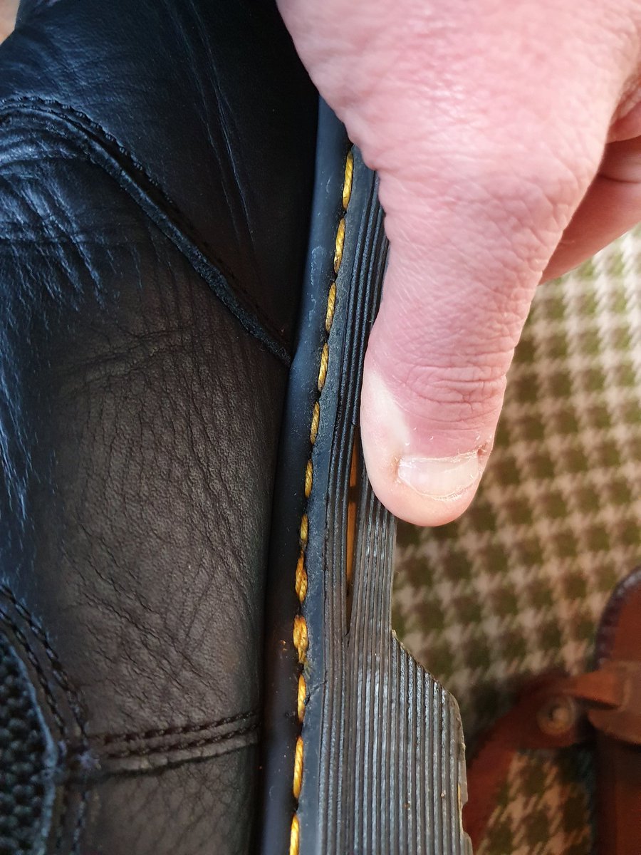 malt_pimp's tweet photo. @drmartens bought these boots a month ago in Dublub and the sole is splitting.  Any help getting them replaced? https://t.co/Xzcbz42Cyi