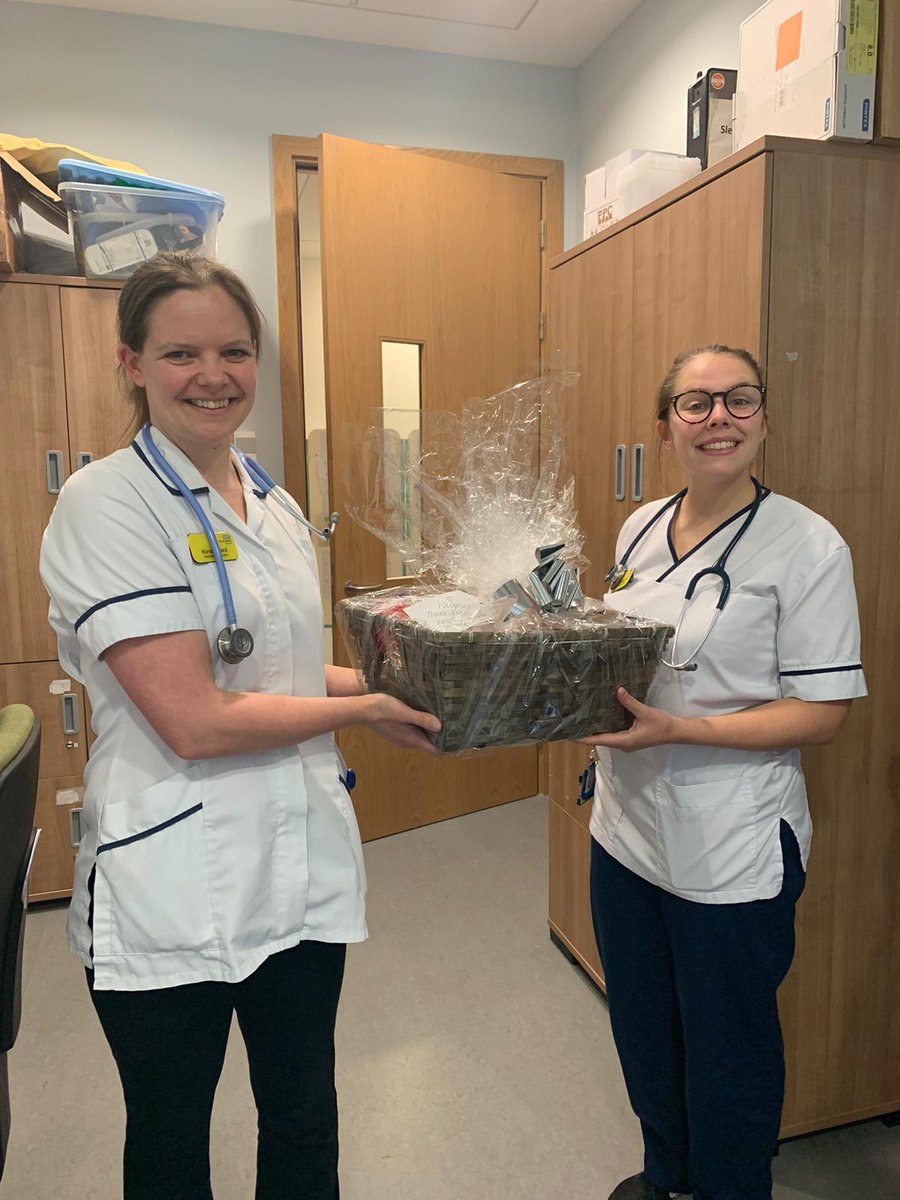 Amazing hamper for our fab respiratory physio team from a grateful long stay patient. Good work ladies. #makingeverycontactcount #ACPRC #Nbtproud
