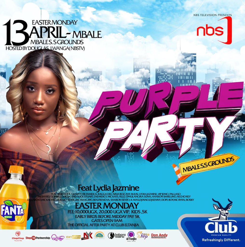 Hey LJ Addicts, Mark The Date!! #13thApril Easter Monday, #MBALE We Coming! Purple Party Happening At Mbale SS Grounds 🙌🏾💃 Cc @DouglasLwangaUg Lesss Dooo Disss! ✍🏾