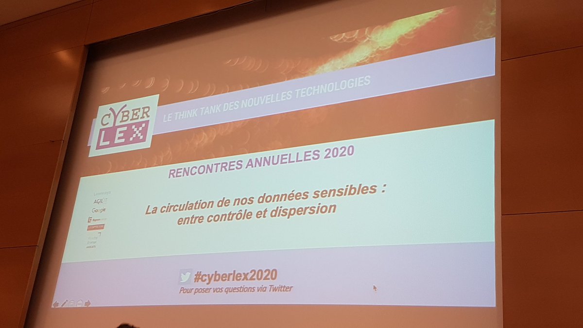 Au <a href="/Senat/">Sénat</a> pour les rencontres annuelles #cyberlex2020 sur "la circulation de nos #données sensibles : entre contrôle et dispersion"