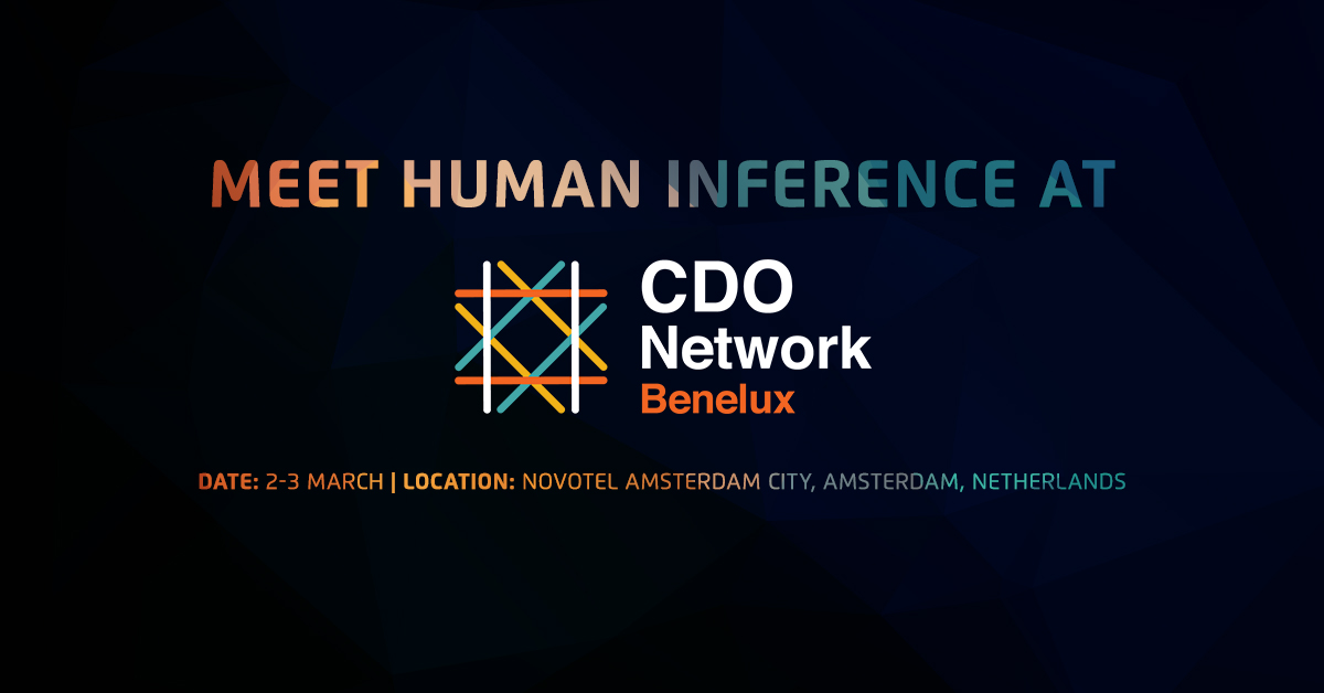 humaninference's tweet photo. Are you attending #CDO Network Benelux next week in #Amsterdam? Come meet us there.

@TheNetwork_Grp #dataquality #datamanagement #SCV #singlecustomerview https://t.co/CaAzALvDeh