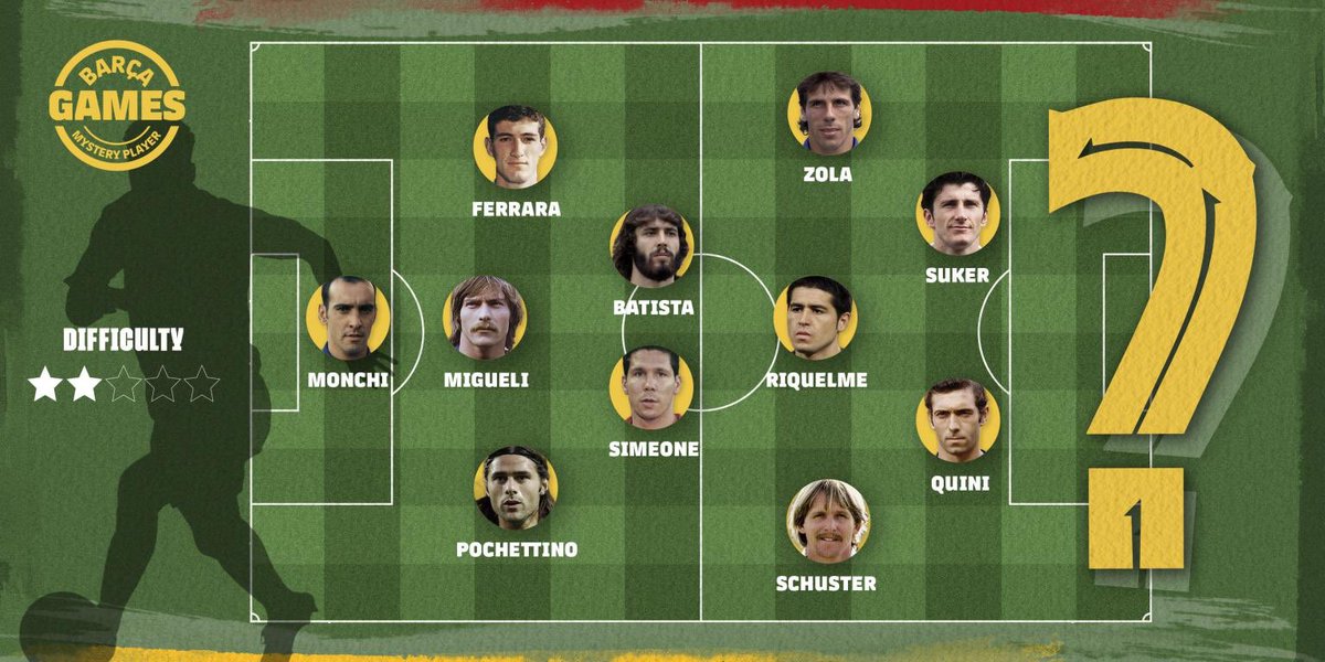 FCBarcelona's tweet photo. 💡#BARÇAGAMES | Who is the mystery player?
OBJECTIVE: Name the player who ...
1. Is a current or former Barça player AND
2. Plays or has played with all 11 players on the graphic below, NOT including national teams.
Good Luck! 🍀
* 𝘚𝘖𝘓𝘜𝘛𝘐𝘖𝘕 𝘓𝘈𝘛𝘌𝘙 𝘛𝘖𝘋𝘈𝘠 https://t.co/9jL3nz66bn