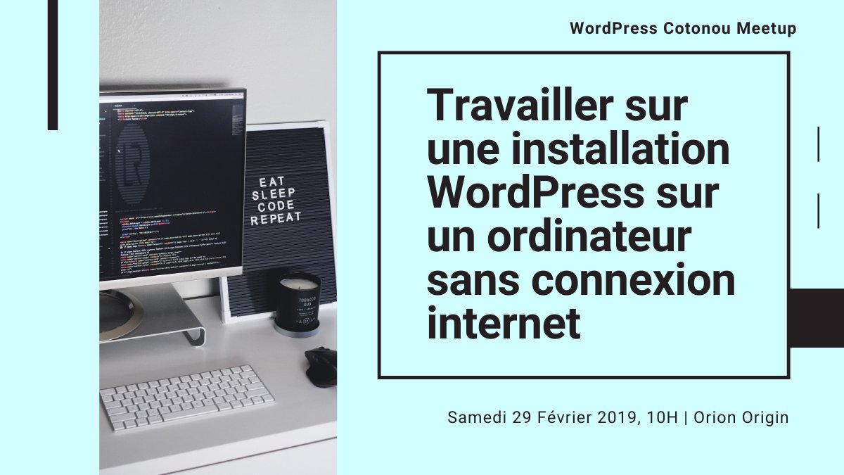 wpcotonou's tweet photo. Suite aux demandes des participants à notre Meetup précédent, nous organisons samedi prochain une rencontre pour apprendre à installer et à configurer WordPress sur un ordinateur dans un environnement local. 

https://t.co/3hTXkDphpb https://t.co/vf40Ko4g01