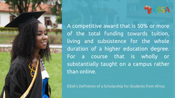 ESSA_Africa's tweet photo. This is the @ESSA_Africa definition of a scholarship, for students from sub-Saharan Africa. 

Take the poll below to let us know what you think of our definition! 👇 https://t.co/TqMXUSON9m