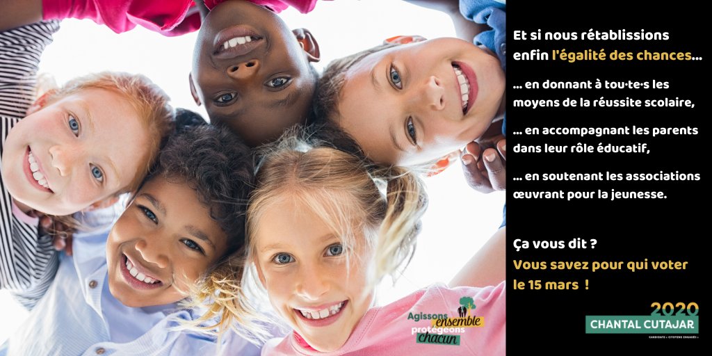 Cutajar2020's tweet photo. Pour rétablir l'égalité des chances, nos 3 propositions :
1. Donner à tous les moyens de la réussite scolaire.
2. Accompagner les parents dans leur rôle éducatif. 
3. Soutenir les structures associatives qui œuvrent pour la jeunesse. 
#Strasbourg
#Strasbourg2020
#AgissonsEnsemble https://t.co/Yb46N788tN