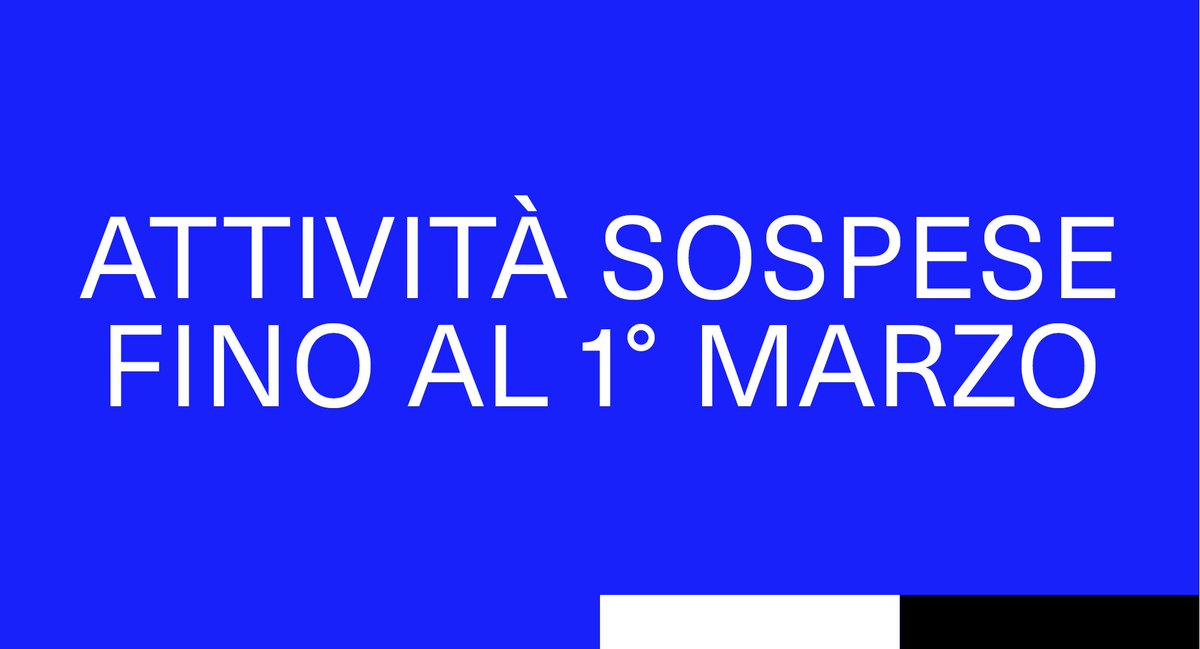 CSSTeatrostabileFVG (@cssudine) on Twitter photo Il CSS sospende tutti gli spettacoli, gli incontri, i laboratori, le dimostrazioni aperte in programma da lunedì 24 febbraio a domenica 1 marzo 2020 in adempimento all’ordinanza del <a href="/MinisteroSalute/">Ministero della Salute</a> emanata di intesa con il Presidente della <a href="/regioneFVGit/">Regione FVG</a>
➡️cssudine.it/news/2020/965/… Il CSS sospende tutti gli spettacoli, gli incontri, i laboratori, le dimostrazioni aperte in programma da lunedì 24 febbraio a domenica 1 marzo 2020 in adempimento all’ordinanza del <a href="/MinisteroSalute/">Ministero della Salute</a> emanata di intesa con il Presidente della <a href="/regioneFVGit/">Regione FVG</a>
➡️cssudine.it/news/2020/965/…