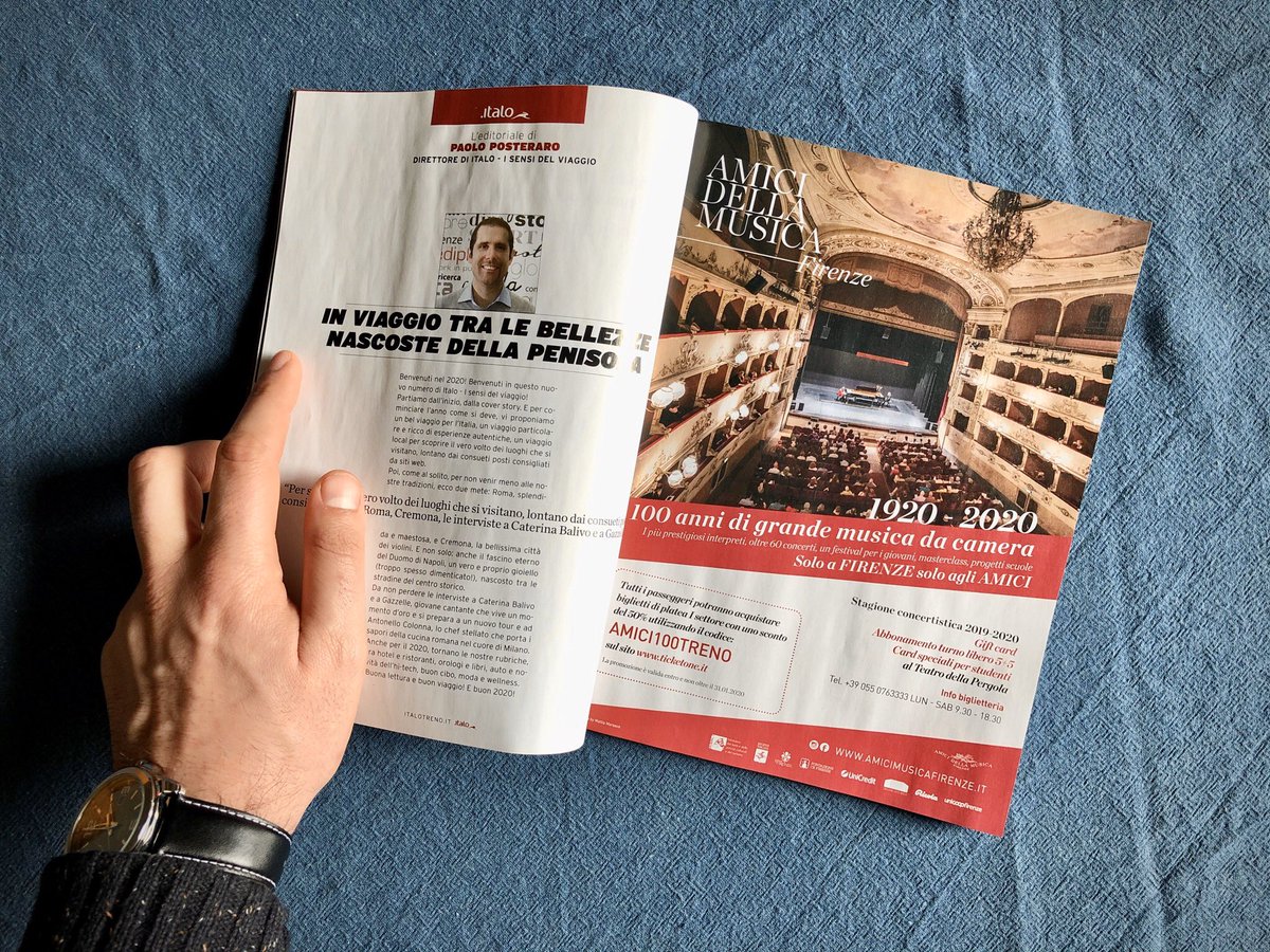 Quando una tua foto viene pubblicata sul magazine di @Italo accanto all’editoriale del direttore... 🤙   #amicidellamusica #firenze