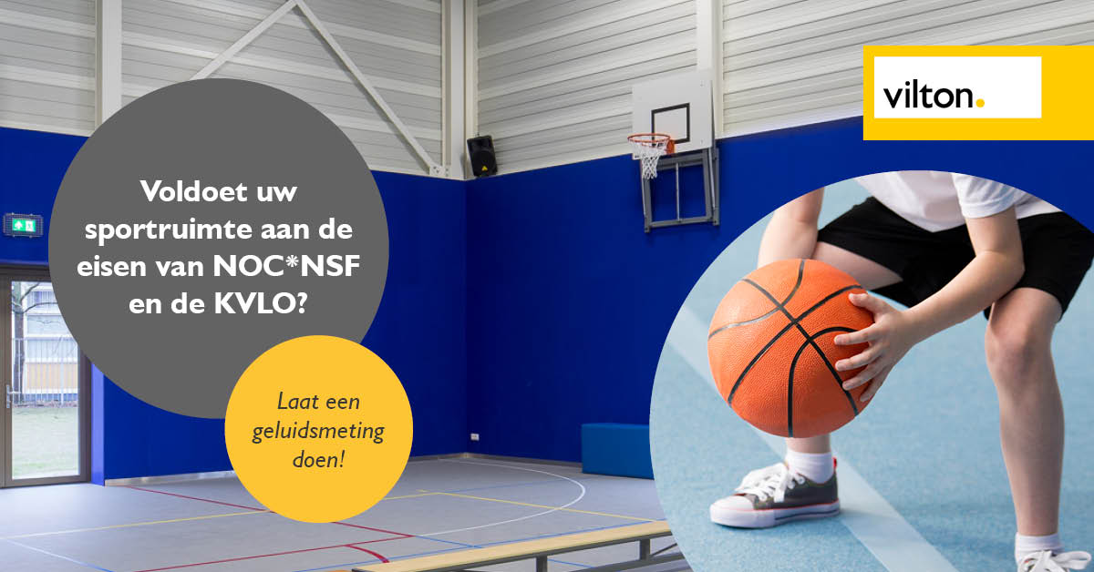 Vilton B.V. (@viltonbv) on Twitter photo Het geluid van stuiterende ballen of piepende schoenen in de gymzaal: zonder goede #akoestiek is sporten geen pretje. Voldoet uw #sportzaal aan de akoestische eisen van NOC*NSF en de KVLO? We praten u graag bij op de Vakbeurs Sportaccommodatie (stand 2.4.25) <a href="/VB_Sportacc/">Vakbeurs Sportaccommodaties</a> Het geluid van stuiterende ballen of piepende schoenen in de gymzaal: zonder goede #akoestiek is sporten geen pretje. Voldoet uw #sportzaal aan de akoestische eisen van NOC*NSF en de KVLO? We praten u graag bij op de Vakbeurs Sportaccommodatie (stand 2.4.25) <a href="/VB_Sportacc/">Vakbeurs Sportaccommodaties</a>