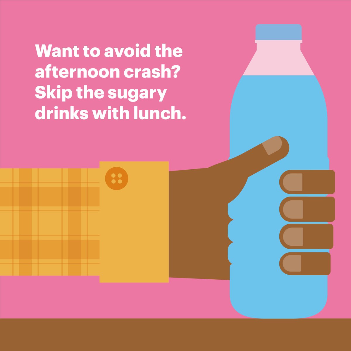 NJSugarfreed's tweet photo. "It's just you and me, Apple." Keep it simple at lunch today and ditch the sugary bevs you used to waste you time on. You'll thank us later. #NJSugarfreed https://t.co/5atX3iW3E0