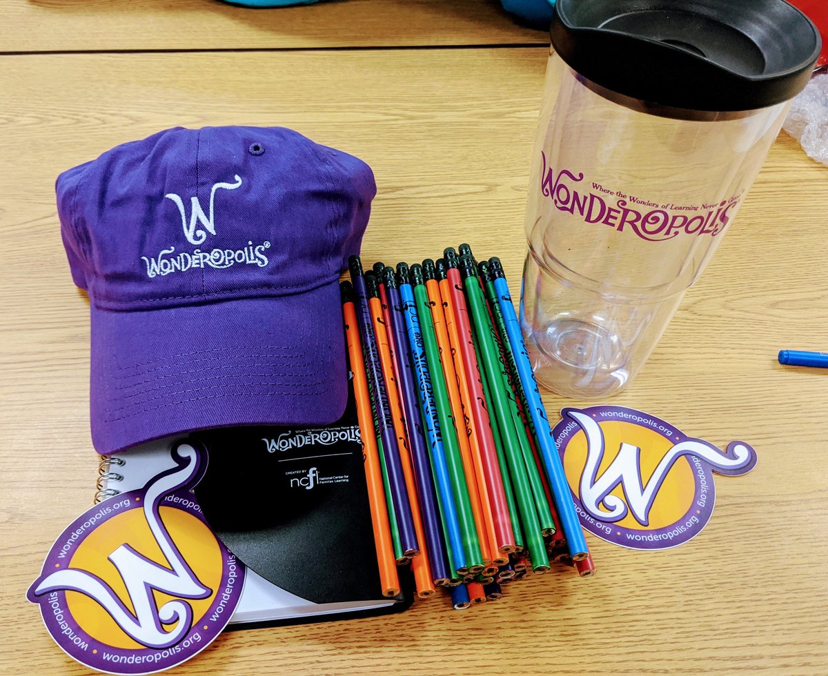 ChrislynDoran's tweet photo. The swag for @EdCampNQ is rolling in today! We ❤️ @Wonderopolis here in 4th grade! Can't wait to introduce it to other area educators! @PrincipalDodge1 #edcampnq https://t.co/CXqMD9pWzz