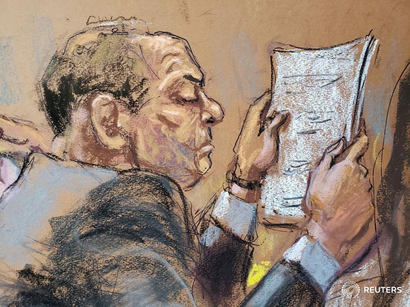 Reuters's tweet image. Images from Harvey Weinstein's trial reut.rs/2uqP9sh