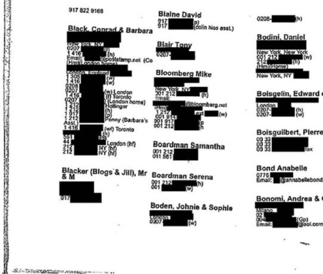 NYBackpacker's tweet photo. @shaunking @MikeBloomberg Bloomberg sexism is suppressed by Cable news
Why was Mike Bloomberg prominently listed in Epstein’s Black Book?
#BloombergIsASexist https://t.co/9DS5nUv1HY