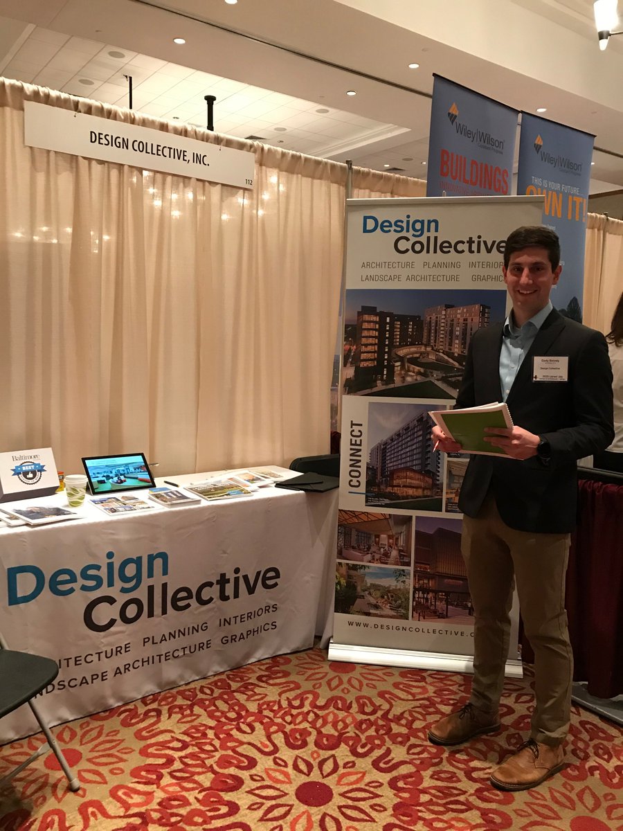 DesignCollectv's tweet photo. Up next is Virginia Tech! Come visit our booth at the Architecture + Design Career Fair today from 10-4 to chat about all things #designcollective @VTCAUS https://t.co/zYvC9jELFG