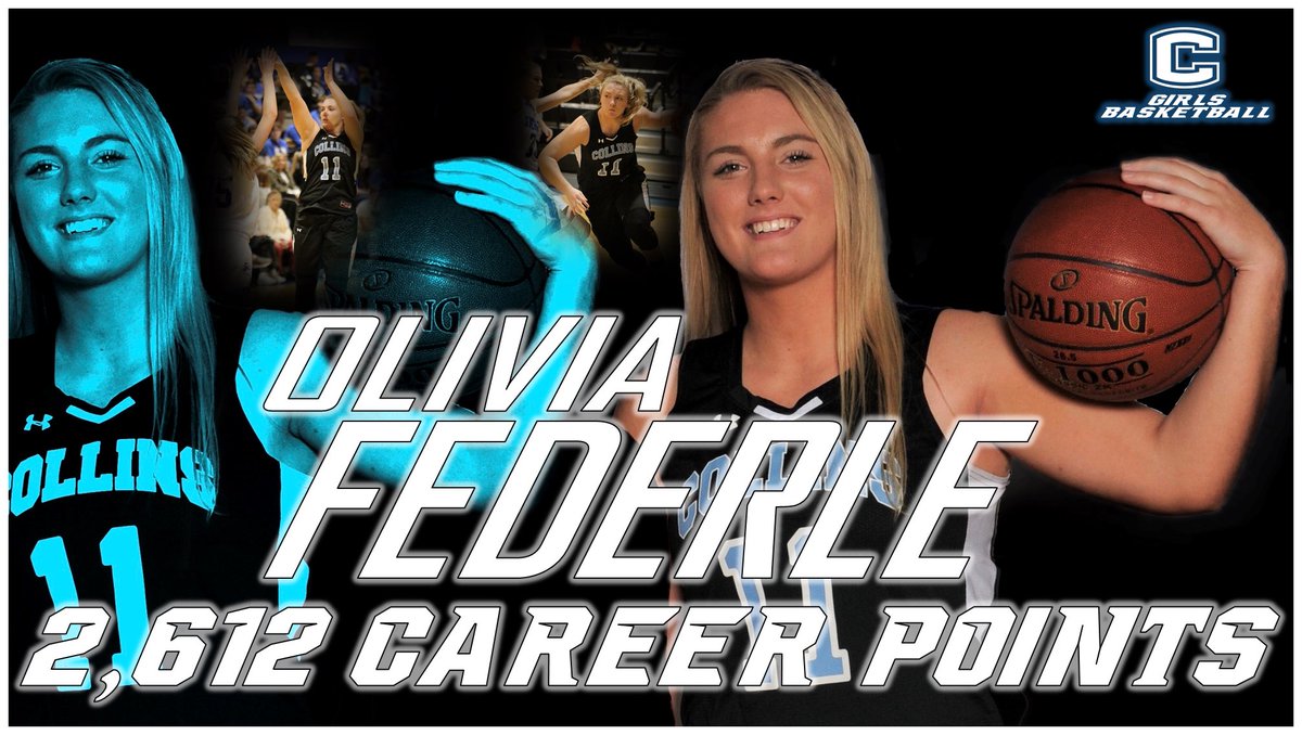 After Friday’s final regular season game, Senior Olivia Federle enters the postseason with 2,612 Career Points. Congratulations to Olivia as she accomplished something never done in school history (Boys or Girls) surpassing the 2,500 Point mark.
#LetsGoTitans <a href="/collinsgirlsbb/">Collins Girls Bball</a>
