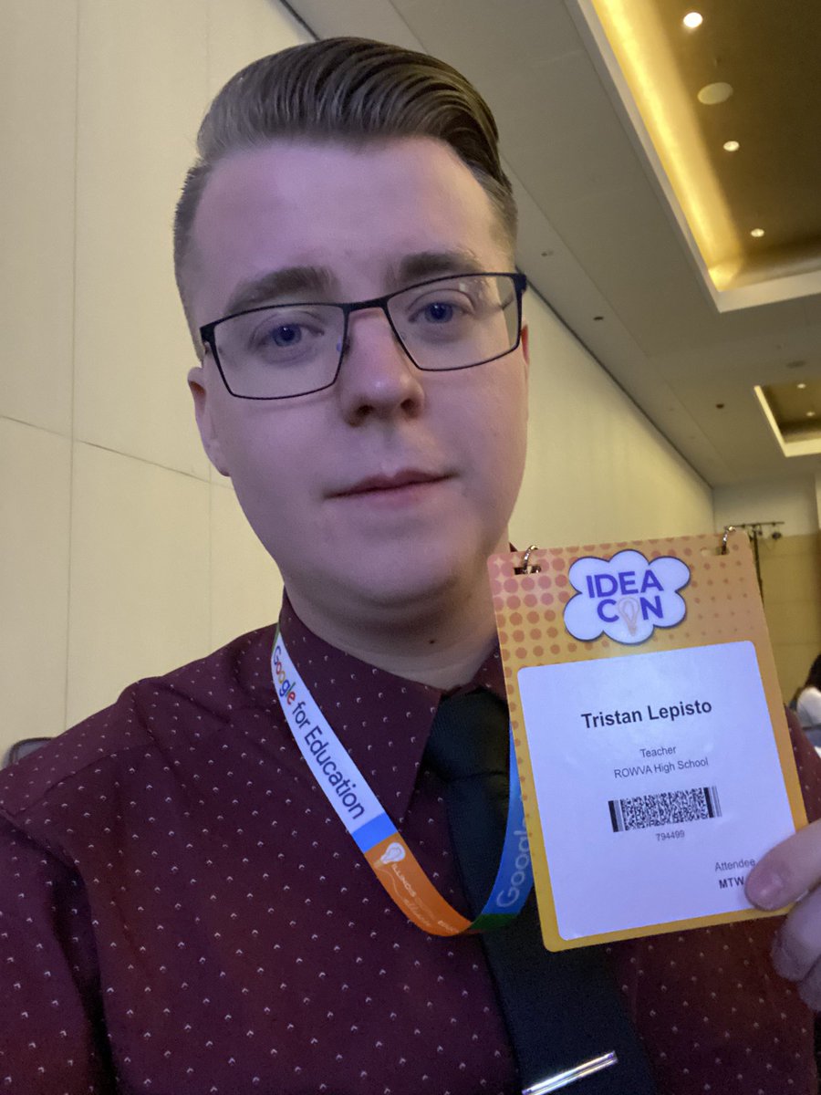 LepistosClass's tweet photo. Pumped that I am attending Ideacon! Can’t wait to learn about how I can improve the technology integration in my classroom. #rowvastrong #IDEACon2020 https://t.co/rRwV12rHnq