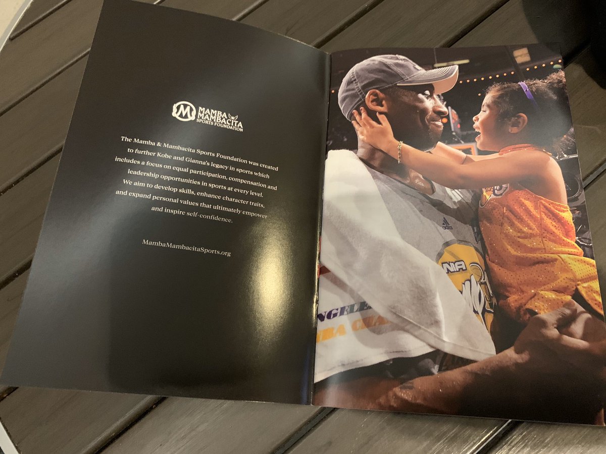 They only printed 20,000 copies of the program for today’s Kobe & Gigi memorial for those in attendance at Staples Center so here’s a thread of what it looks like for those unable to attend.