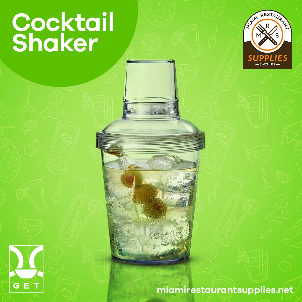 Featuring a durable SAN plastic construction with screw top lid, this bar shaker helps keep your cold cocktails chilled until served! Go to buff.ly/3112VwS
.
.
.
#GET #RestaurantSupplies #ResutaurantUtensils #Miami #RestaurantsInMiami #KitchenMustHaves #Kitchen