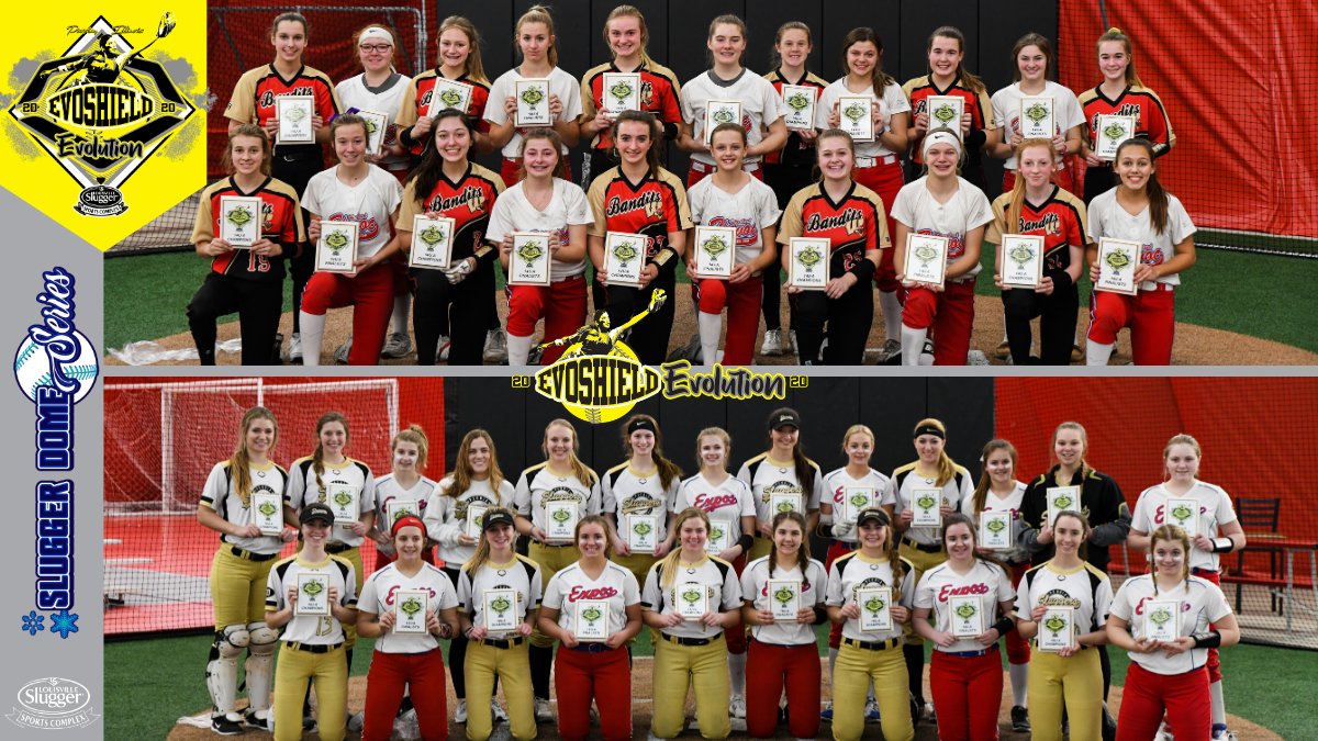 sluggerpeoria's tweet photo. Congrats to @PeoriaSluggers, @GoHavoc05, @wisconsinbandi1, @05Expos, & all the teams that played in our #EvoShieldEvolution at #SuggerPeoria! These ladies are ready for the outdoor season! Well done 👏 ladies!
📺 https://t.co/daJpq9kWSR
#SluggerDomeSeries #SluggerWinter https://t.co/2foJTXyxYm