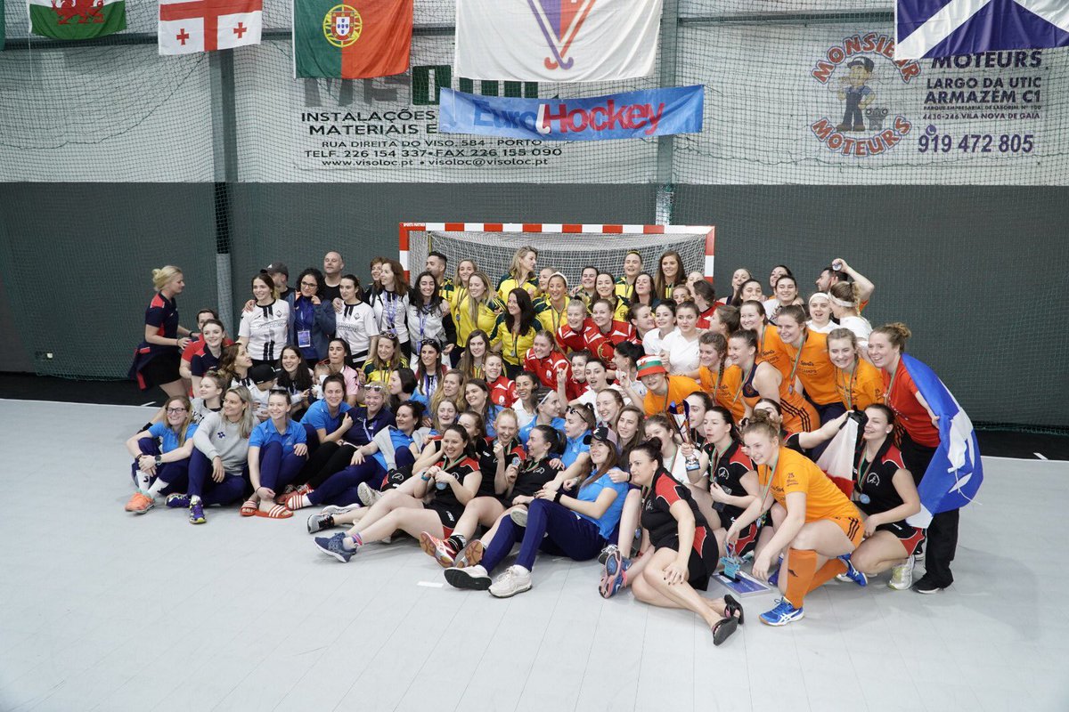 Michaela_DMcC's tweet photo. Back from Porto with a gold🥇in EuroHockey Club Challenge I. Fab end to the indoor season. Great experience with @DundeeWanderers and some nice ☀️too! Thank you @GraysHockey for your support. #wanderersineurope #scottishhockey @ScottishHockey https://t.co/YWK0pY59F2