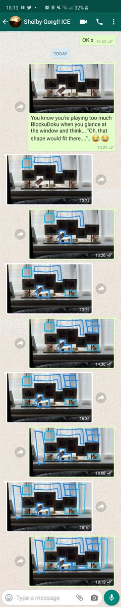 ChipsSW's tweet photo. My eldest Pink Thing is basically me in disguise... I love how childish we are. 😂 😂 Addicted to #BlockuDoku! https://t.co/28XGVKN9dn