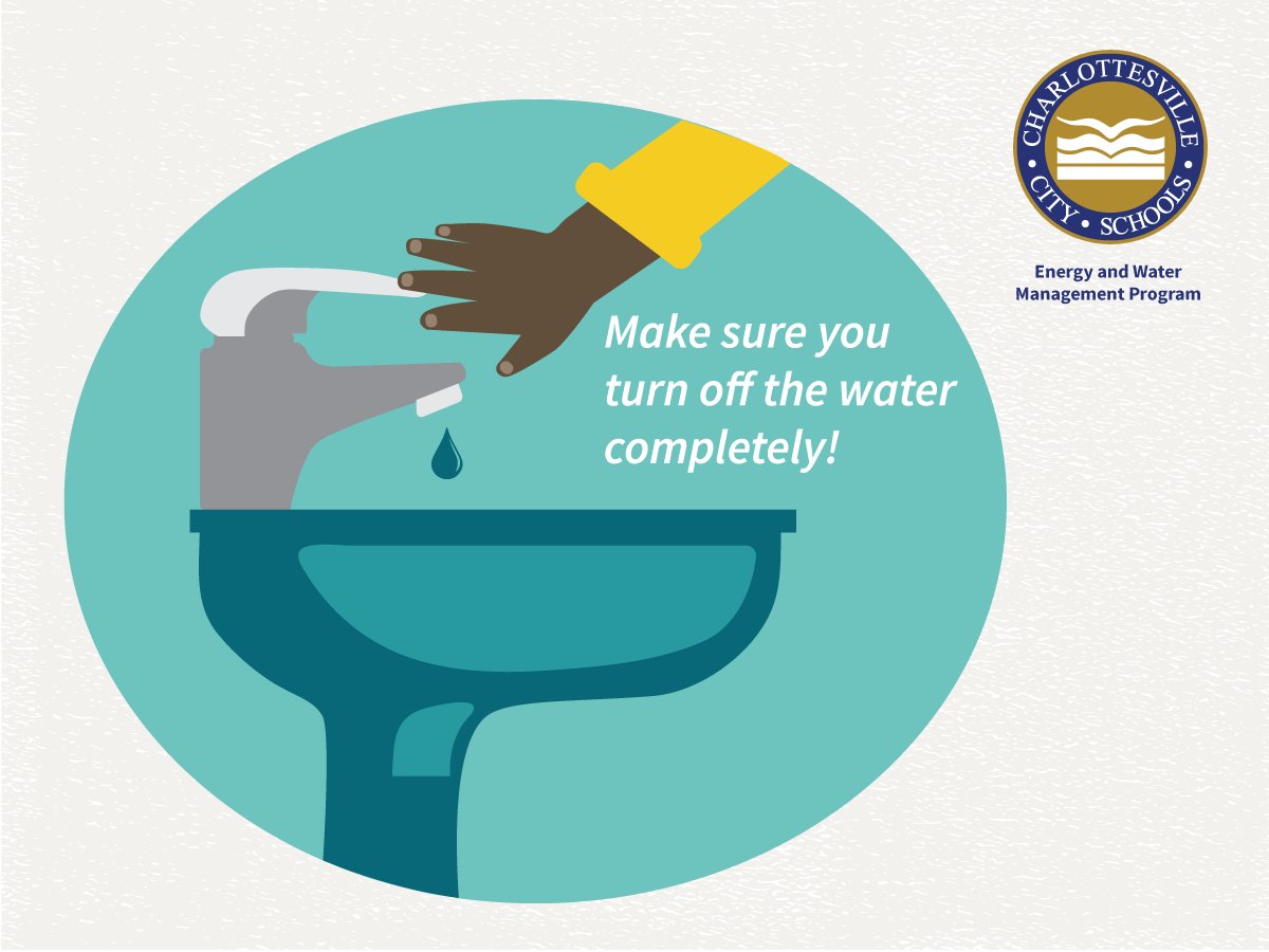 CvillePW's tweet photo. Whether you are at home, at @CvilleSchools, or work, it is important to remember to turn the water off when not in use! You can easily cut down on the time water is running by turning off the water when you are soaping up your hands or brushing you teeth.
#EWMP #SaveWater https://t.co/ASXBf2PVf3