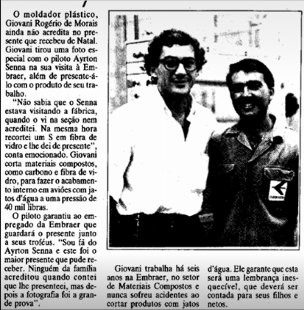 AIRTON SENNA 🏆🏆🏆
O tricampeão da Fórmula 1 🏎️ visitou o hangar da Embraer ✈️em São José dos Campos, em 1992

journalofwonder.embraer.com/br/pt/142-movi… #consolidar #oziressilva #saojosedoscampos #adcembraer50anos