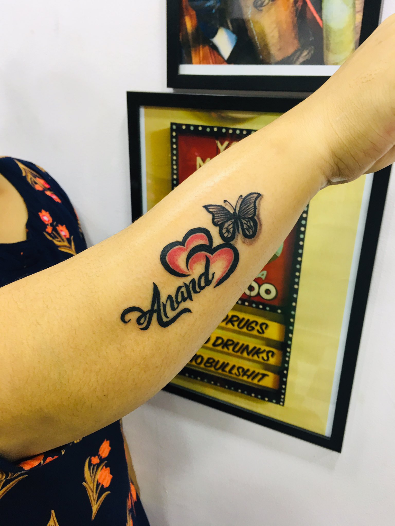 Name tattoo on interior forearm Studio 4 Tattoos By Leo Jhaiho