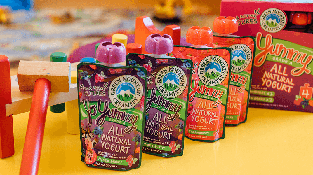 Send your kids back to school with with Yo-Yummy Yogurt pounches (BPA-Free). Loaded with probiotics and vitamins it's a delicious, healthy snack your kids will love! No spoon required. <a href="/GrnMtnCreamery/">Green Mtn Creamery</a>