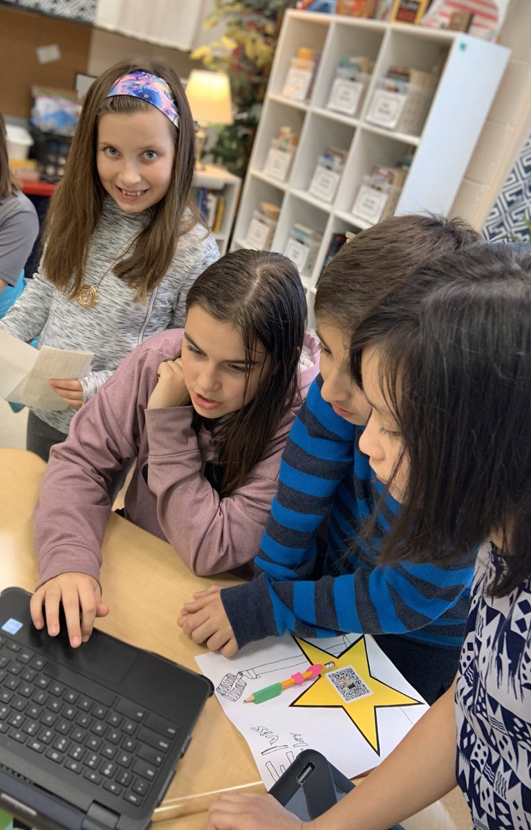 MrsLeitzsey's tweet photo. Indoor recess happenings: we’ve got one group doing research to participate in the #GreatMailRace, while Elena is beginning and distributing her very own digital class newspaper! #MESheart @Midway_Mustangs https://t.co/L0fOYeaadN