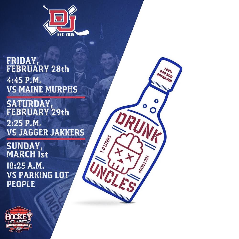Drunkunclesphc's tweet photo. DU is back at Thompson’s Point in Portland, ME for the Hockey Classic this weekend.  Need to get rid of the bad taste in our mouth from losing in the semis @PndHckyClassic #revengetour @spittinchiclets https://t.co/WivycLxORb