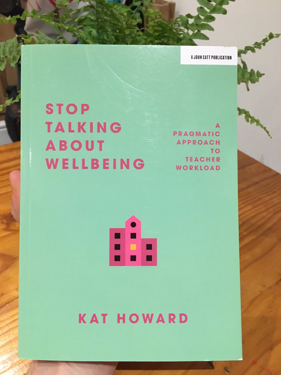 About to start reading #StopTalkingAboutWellbeing by @SaysMiss and very much looking forward to it! #teacherworkload #teacherwellbeing #teachereducation