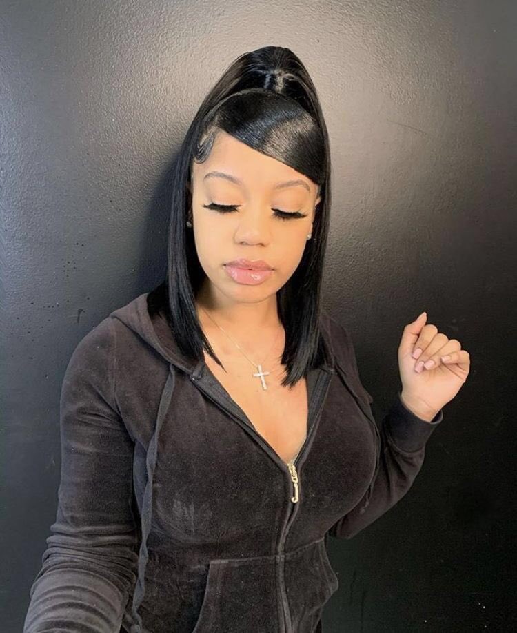 Nicole Noire Hair She S Serving 90 S Vibes With This Swoop Hair Bluntcut Swoopbangs Halfuphalfdown Bluntcutbob Halfuphalfdownhairstyle Modernsalon Weddinghair Americansalon Sleek Hairgoals Atl Hair Hairinspo