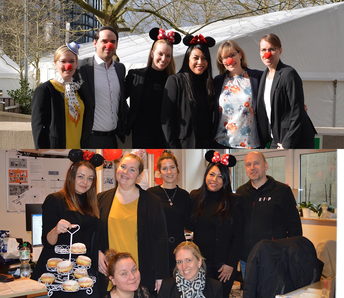KFPfivestar's tweet photo. Alaaf, Helau &amp; Ahoi! Unsere jecken Ladies aus dem Sales der Region West haben Berliner an unsere Kunden verteilt! #YouImagineWeRealize #kfp #psav #Karneval 
@hyattregency (Köln/Düsseldorf)
@CityKoln (Köln)
@HiltonHotels (Köln)
@pullmanhotels (Köln)
@Lindner_Hotels (Düsseldorf) https://t.co/OhpB3iJdo5