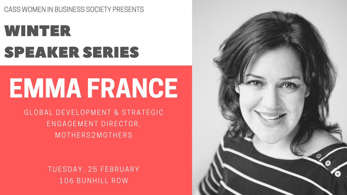 Don't miss tomorrow's Winter Speaker Series with Emma France!

Emma will share her experience leading global development and the strategic engagement strategy for mothers2mothers. Plus, plan to stay after networking and refreshments! See you there!