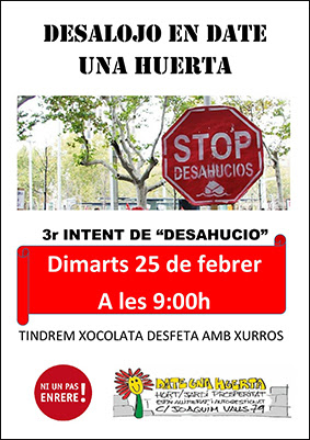 Més de 30 entitats, contra el desnonament imminent d'un hort urbà de la Prosperitat: i és que un hort, pot esdevenir un OASIS d'humanitat! @AVProsperitat <a href="/9BTV/">_NouBarris.Net_</a> <a href="/NouBarrisADNB/">9Barris AccióDigital</a> <a href="/FAVBcn/">Favb</a> <a href="/avvcmeridiana/">AVV de Ciutat Meridiana</a> <a href="/laionsv/">laia</a>