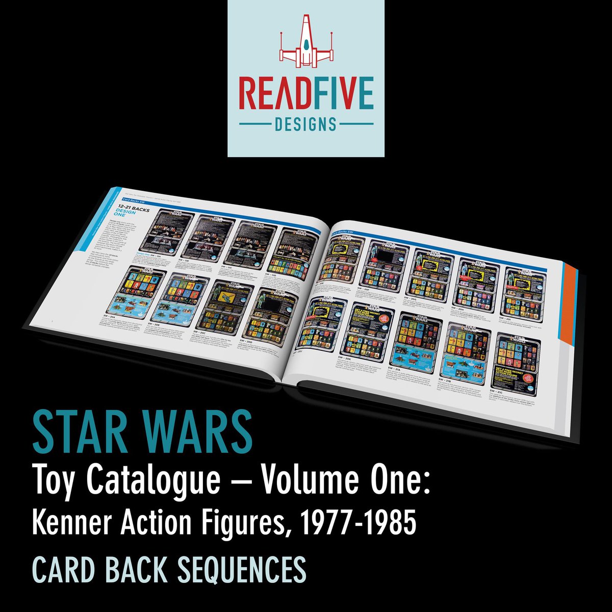 ReadFiveDesigns's tweet photo. As promised, here’s another peek at what the book will look like inside. The card back sequence spreads will have design breakdowns and descriptions explaining the evolution of one card to the next.
#readfivestandingby
#starwarscardbacks https://t.co/69JdDtd0UD