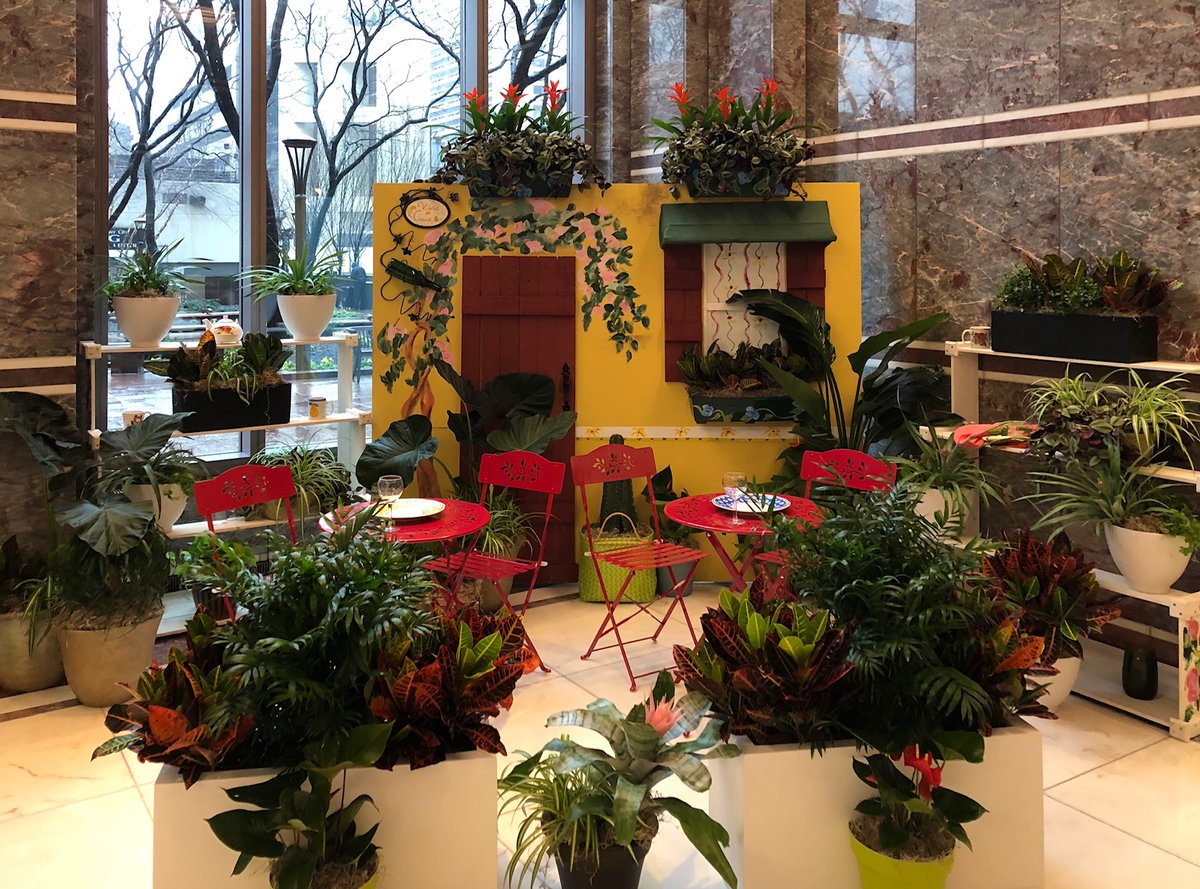 BrandywineRlty's tweet photo. #BloomPhilly is back! Stop by the lobbies of Cira Centre, Commerce Square, and all three Logan Square buildings to check out our “Riviera Holiday” themed displays. Vote for your favorites here: https://t.co/TGmR8nWHQy https://t.co/cEDLMbFqMf