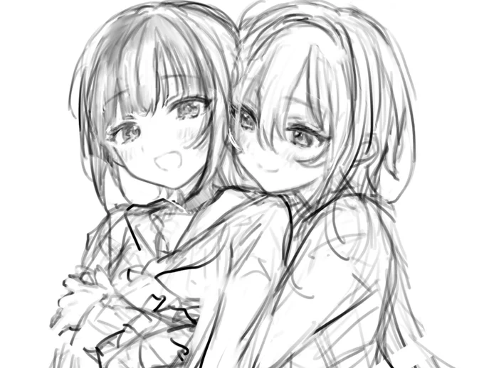 こんな感じで描いてたけど、親目線フィルターが入ってしまいあまりにも幼女なので描きなおす 