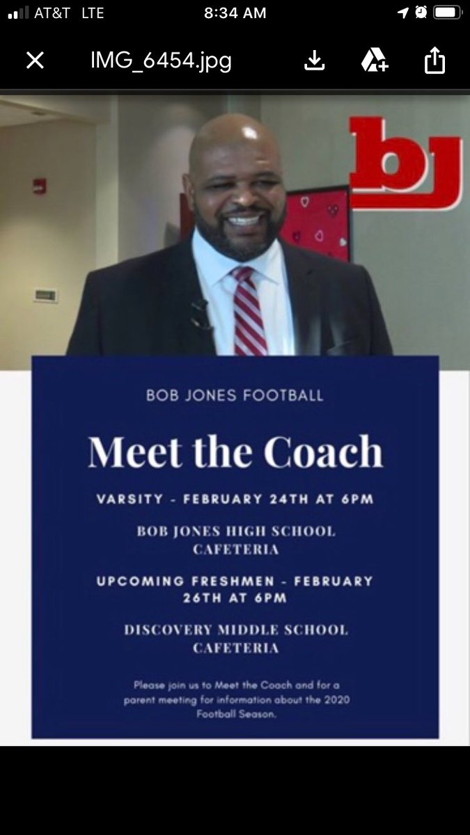 There will be a meet and greet with <a href="/KelvisWhite/">Kelvis White</a> this Wednesday evening at DMS for all 8th graders that want to play football at BJ next year.  #dmslearn #mcslearn <a href="/rparker47/">Robby Parker</a> <a href="/etMCS17/">Eric Terrell</a> <a href="/kpstewart2/">Kim Stewart</a> <a href="/CoachKateWade/">Kate Wade, NBCT</a> <a href="/FranksGerald/">Gerald Franks</a>