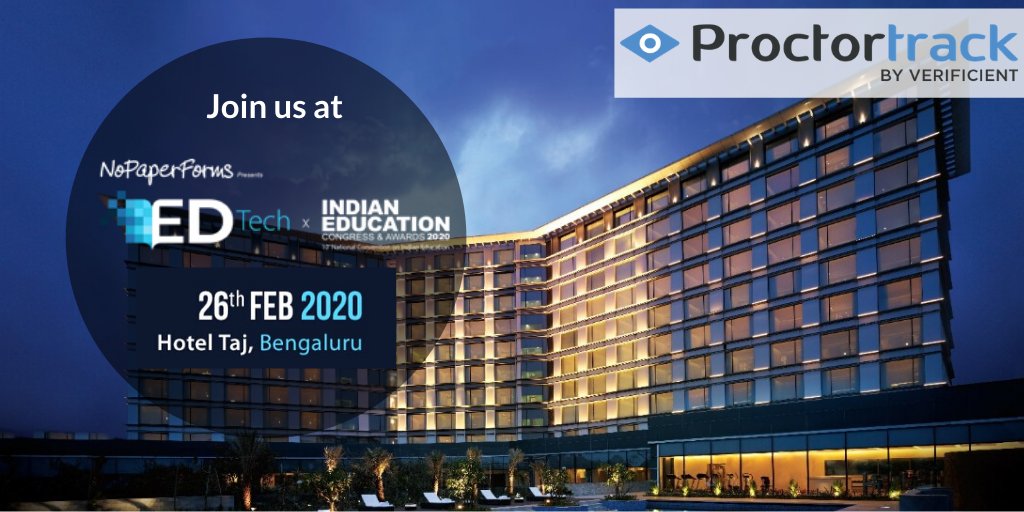 ProctortrackPro's tweet image. Join Proctortrack at the Indian Education Congress 2020 (IEC)  @educationconf on February 26.

 #Edtech #TechIntellect2020 #IEA2020 #futureoflearning #onlineeducation #distanceeducation