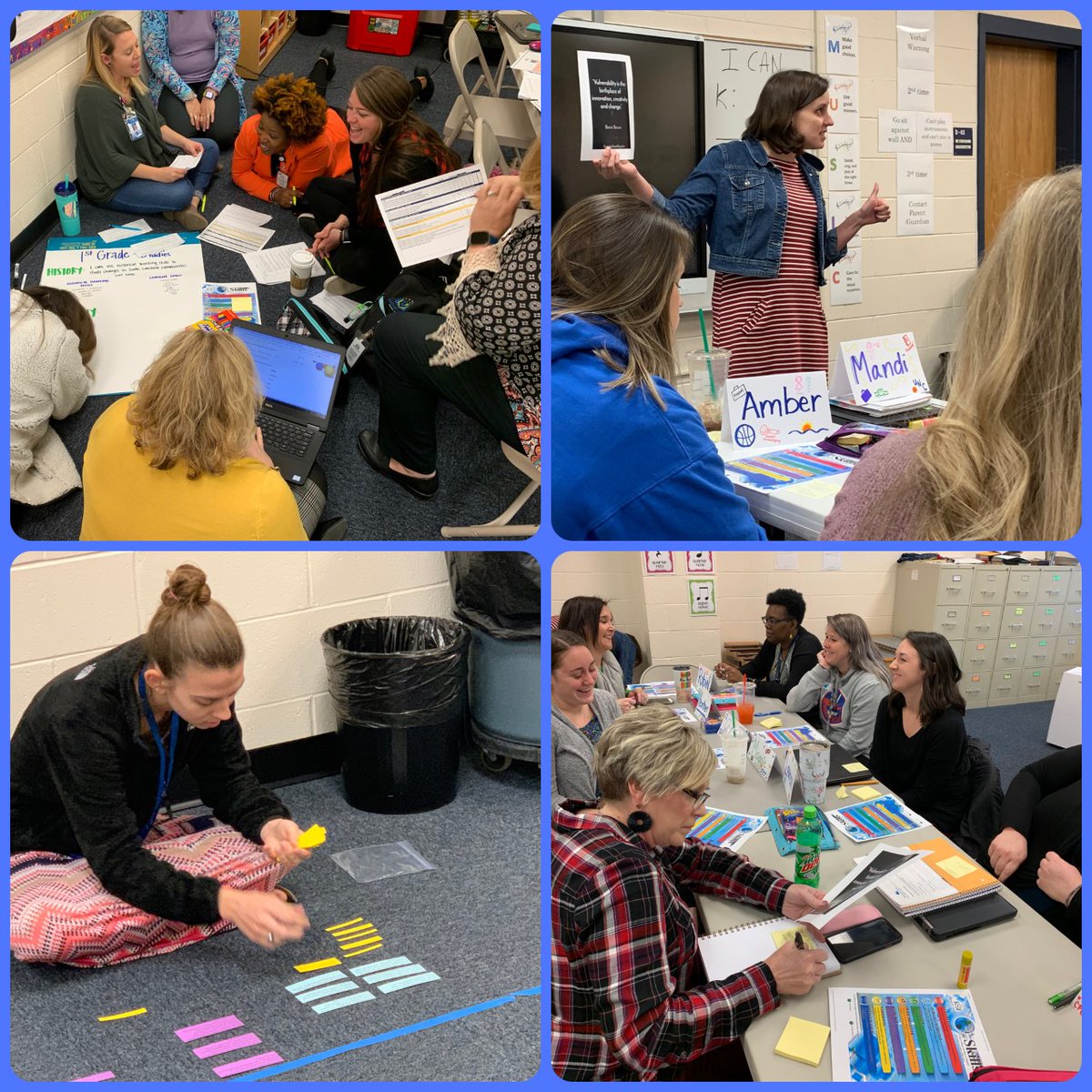 BCSDAandI's tweet photo. The Competency-Based Report Card Pilot team is hard at work  clustering and aligning standards and reflecting on the #bcsdworkandlifeskills as they construct for year two! #collaboration #criticalthinking #adaptability #resilience @SchoolWestview @BeaglesCPE @educator_shaw https://t.co/S7JofJMHKD