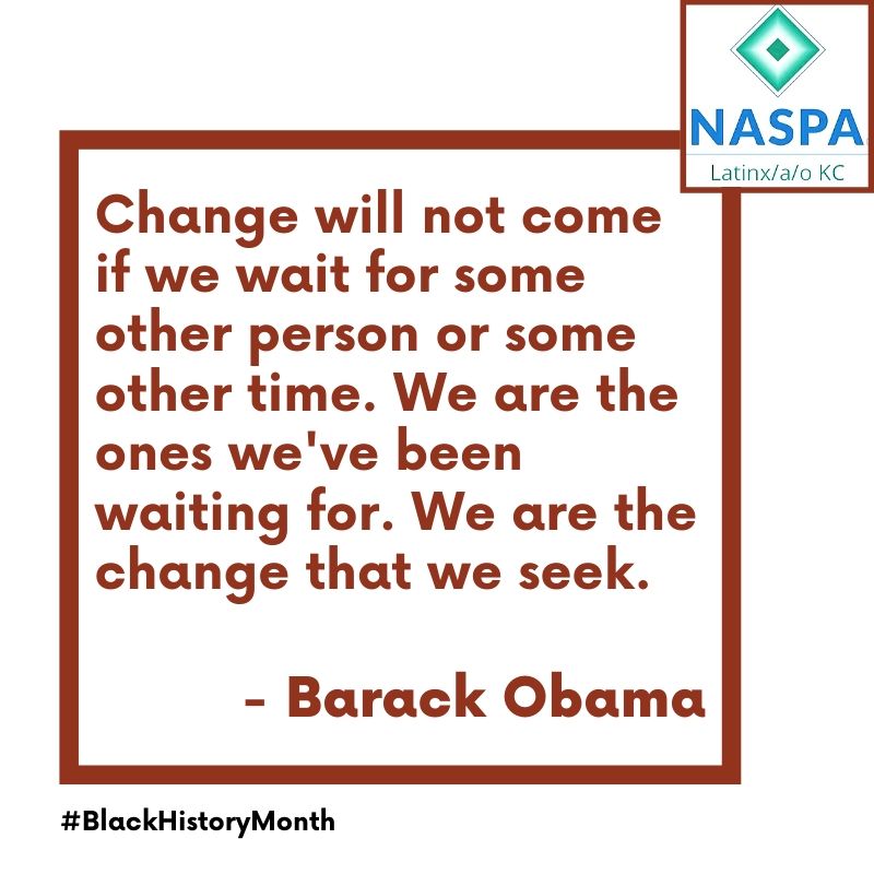 LKCRegionII's tweet photo. Change will not ome if we wait for some other person or some other time. W are the ones we'vebeen looking for. We are the change that we seek. - Barack Obama
#BlackHistoryMonth #MotivationalMonday #LKC2 #NASPALKC https://t.co/2j1lpxy0Gm