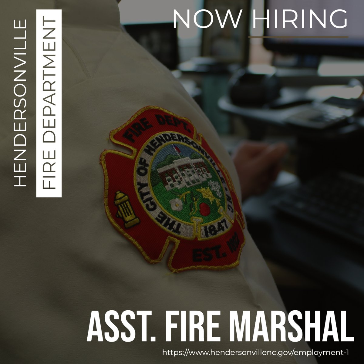 HVLfire's tweet photo. The City of Hendersonville is hiring an Assistant Fire Marshal. Visit https://t.co/lUVVamuwRW for more information and to submit an application. #hvlncjobs #fulltime #nowhiring #joinourteam #firefighter https://t.co/gRJrtfOELY
