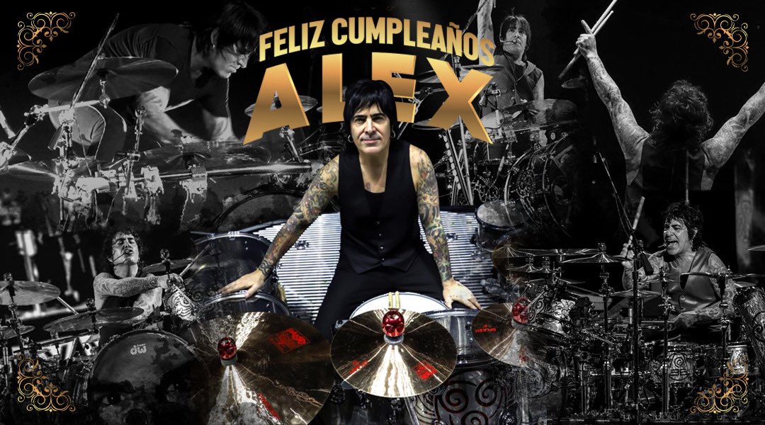 manaoficial's tweet photo. Muy Feliz Cumpleaños @alexelanimal !!! 
#drummer #birthday #aniversario https://t.co/6tjy6hJJnM